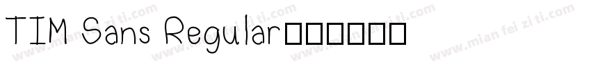 TIM Sans Regular字体转换